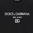 Boys Black Logo Sweatshirt, 1, hi-res