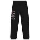 Boys Black Logo Joggers, 1, hi-res