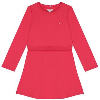 Girls Pink Logo Dress