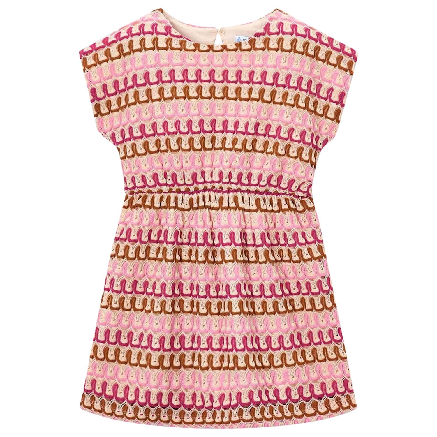 Girls Multi-Coloured Knitted Dress, 3, hi-res