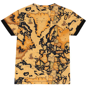 Boys Black & Beige Geo Map T-Shirt