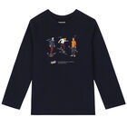 Boys Navy & White Skate Long Sleeve Top ( 2-Pack ), 1, hi-res
