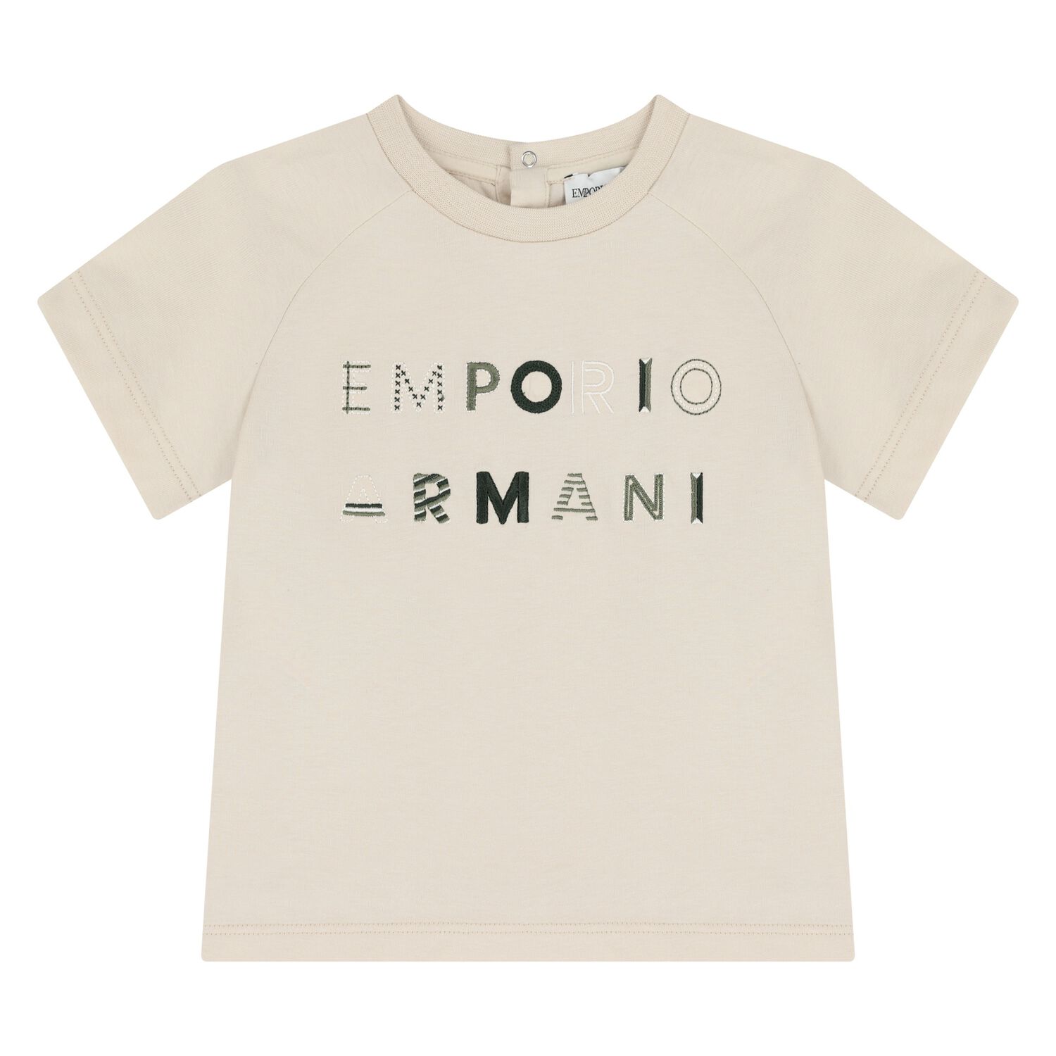 Younger Boys Beige Logo T-Shirt, 1, hi-res