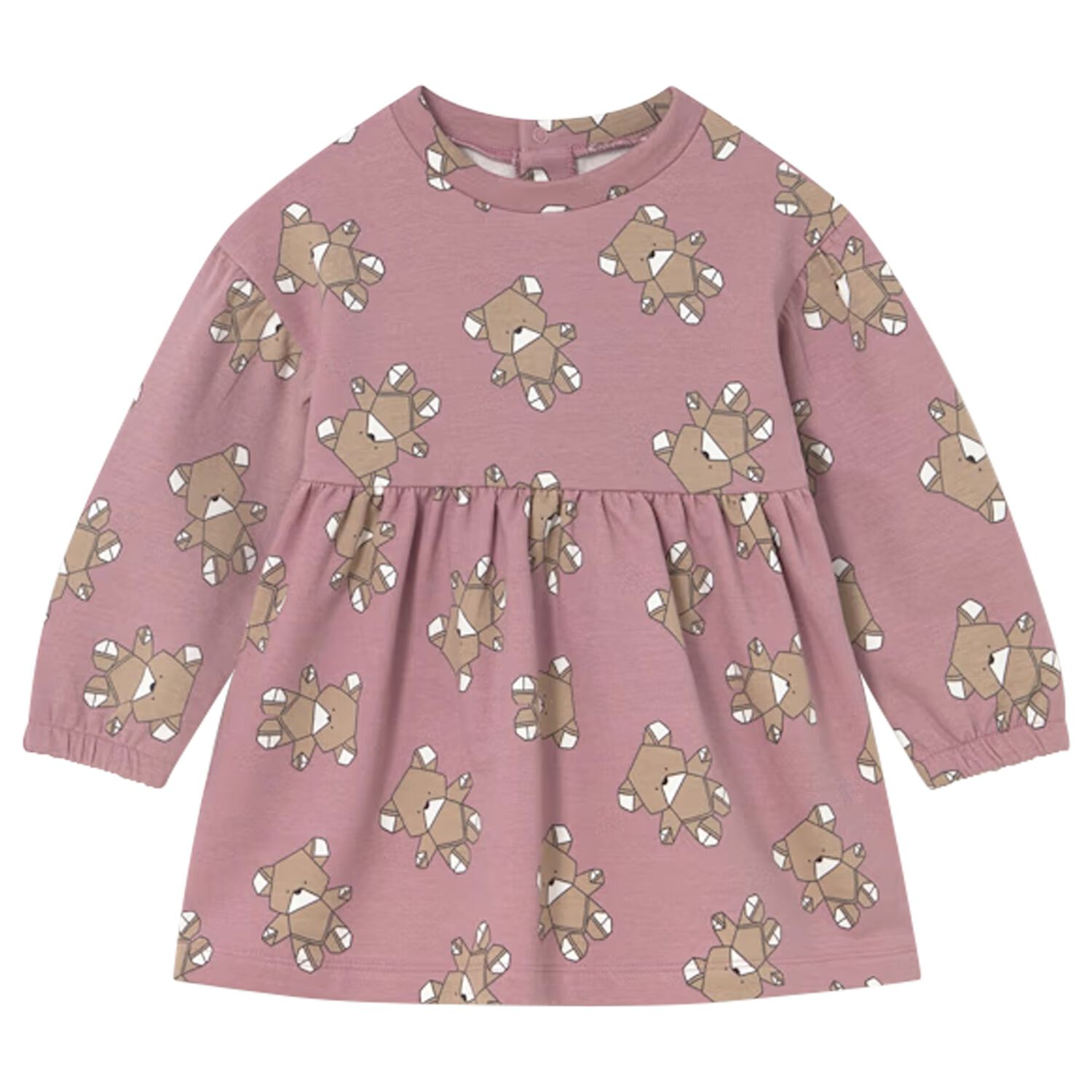 Younger Girls Pink Teddy Bear Dress, 1, hi-res image number null