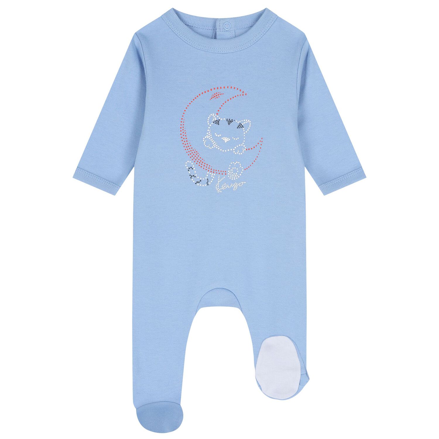 Baby Boys Blue Tiger Babygrow, 1, hi-res