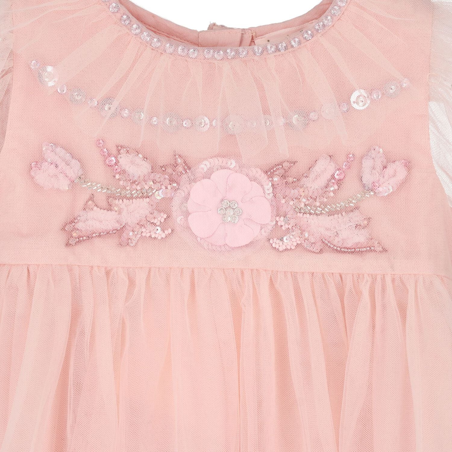 Baby Girls Pink Sequin Tulle Dress Set, 1, hi-res