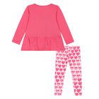 Younger Girls Pink Logo Leggings Set, 1, hi-res