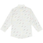 Boys White Logo Shirt, 1, hi-res