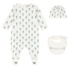 Ivory Teddy Bear Logo Babygrow Set, 2, hi-res