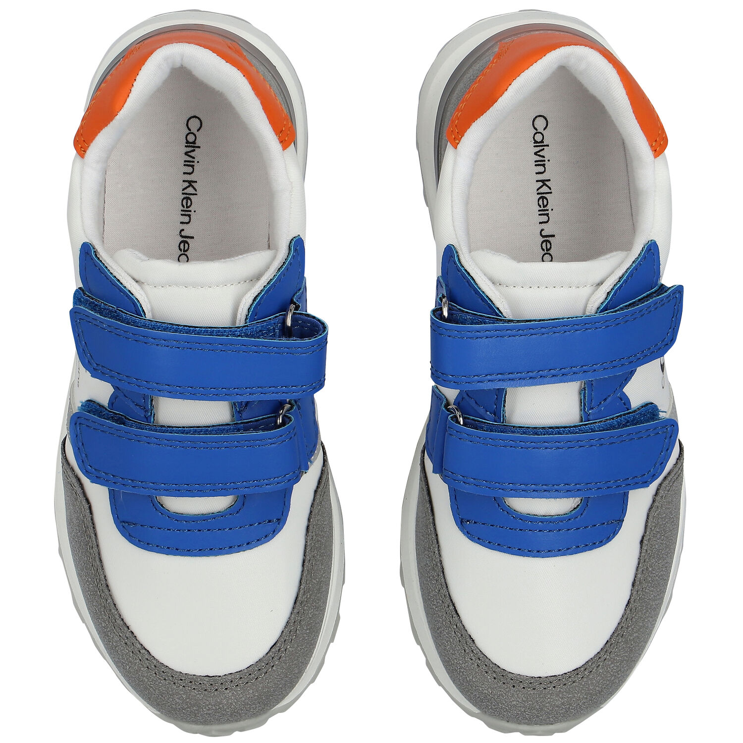 حذاء رياضي بالشعار باللون الأبيض, 1, hi-res