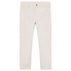 Boys Beige Chino Trousers, 2, hi-res