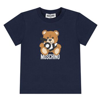 Younger Navy Blue Teddy Bear Logo T-Shirt