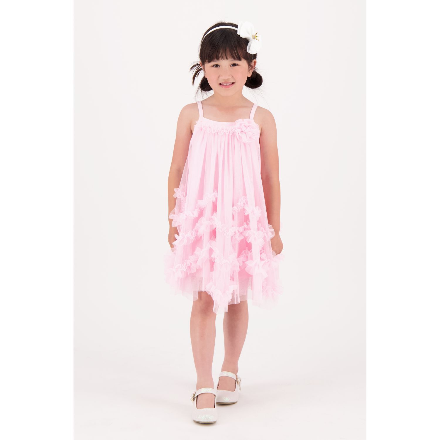 Girls Pink Tulle Dress, 1, hi-res image number null