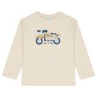 Boys Ivory & Blue Motorbike T-Shirt ( 2pack ), 4, hi-res
