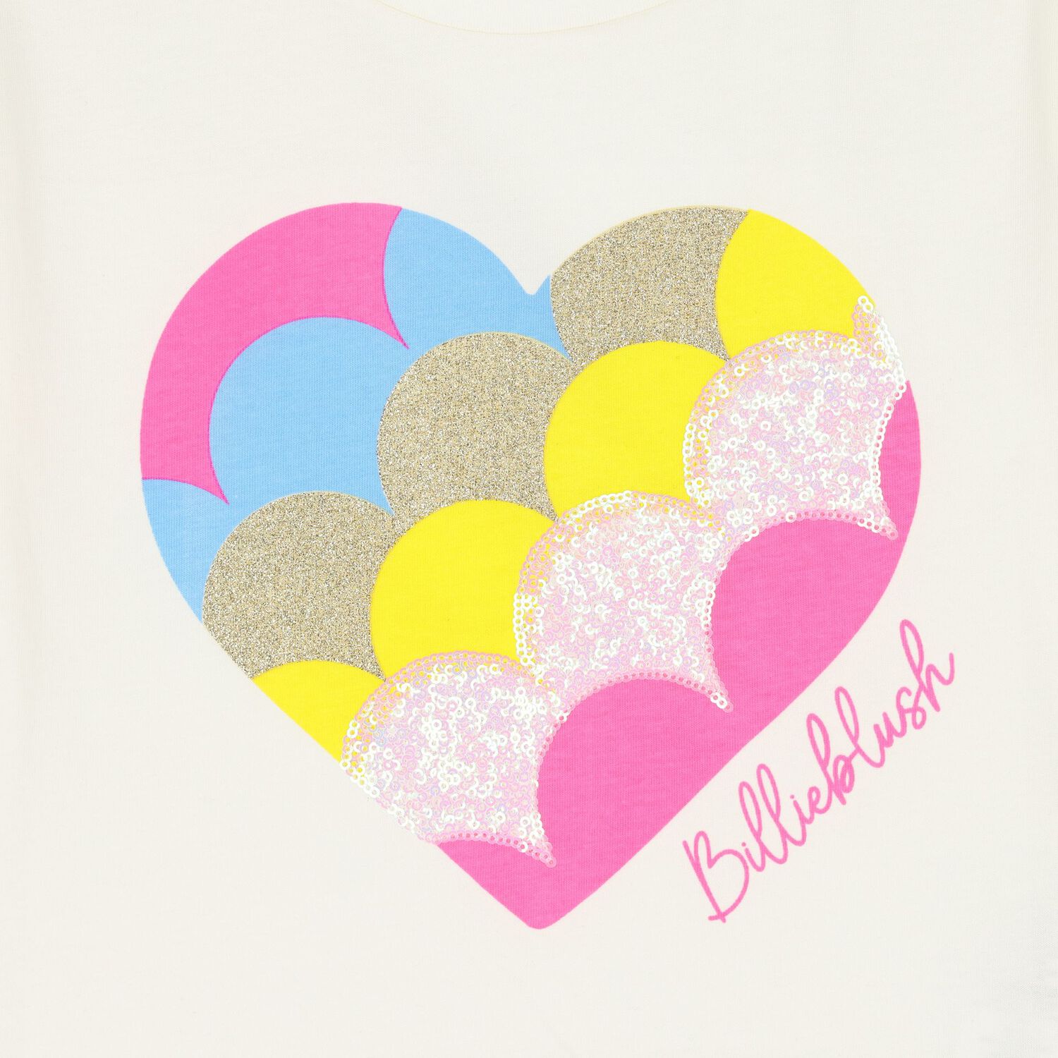 Girls Ivory Logo Heart T-Shirt, 1, hi-res image number null