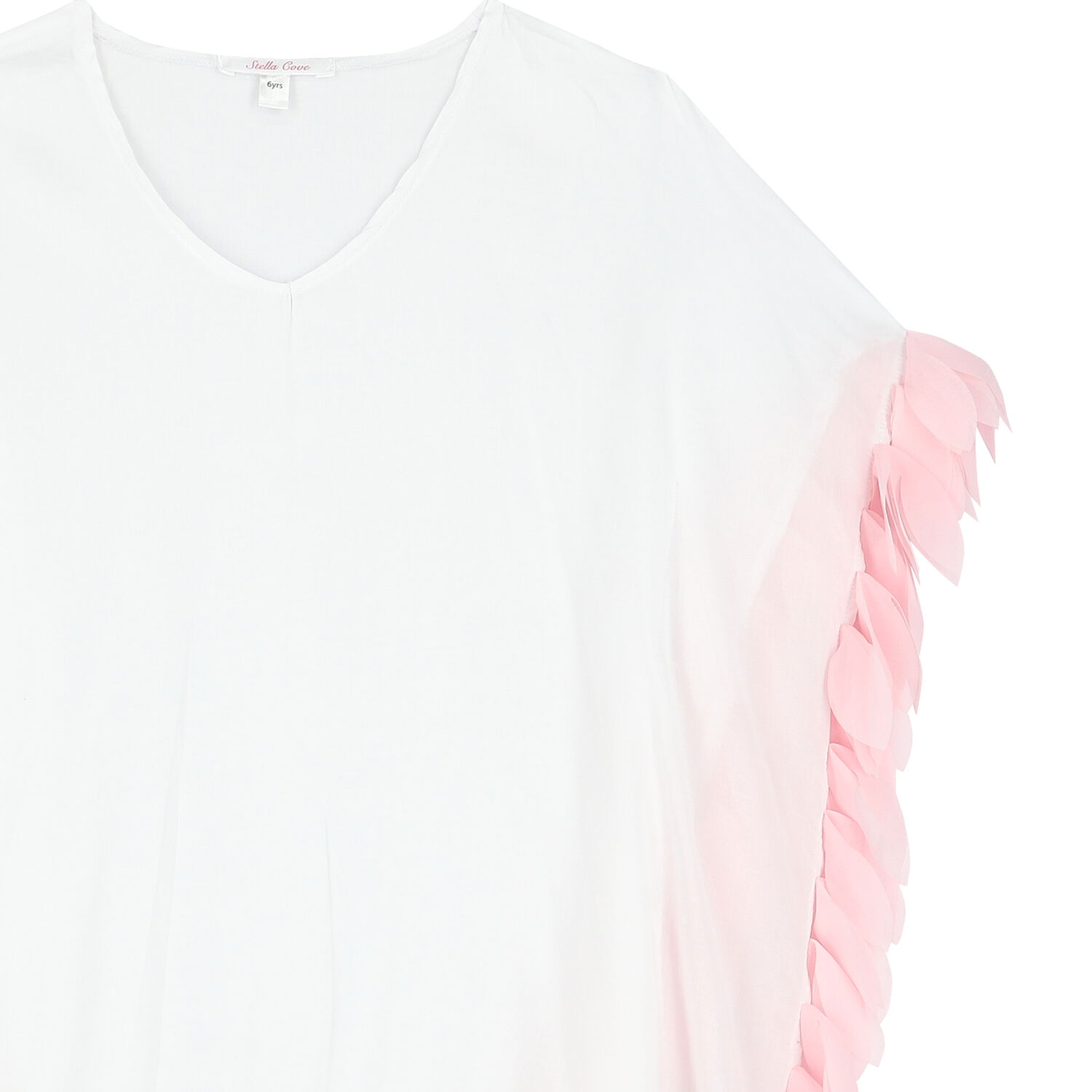 فستان الشاطئ باللون الابيض والوردى, 1, hi-res