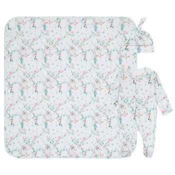 Baby Girls Mint Floral Babygrow Set