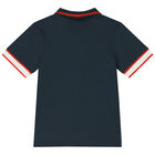 Boys Blue Logo Polo Shirt, 1, hi-res