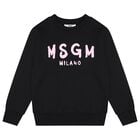 Girls Black & Pink Logo Sweatshirt, 3, hi-res