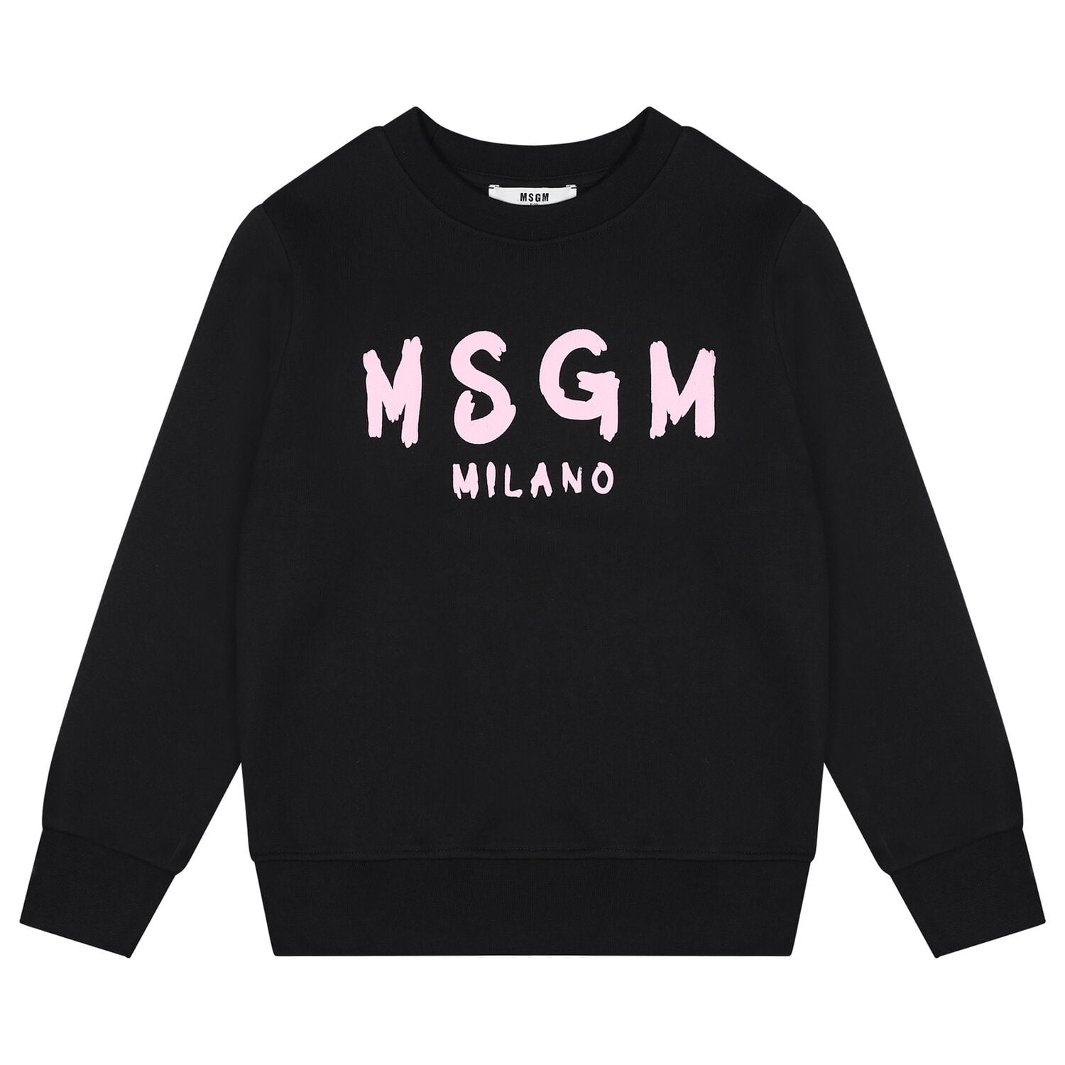 Girls Black & Pink Logo Sweatshirt, 3, hi-res