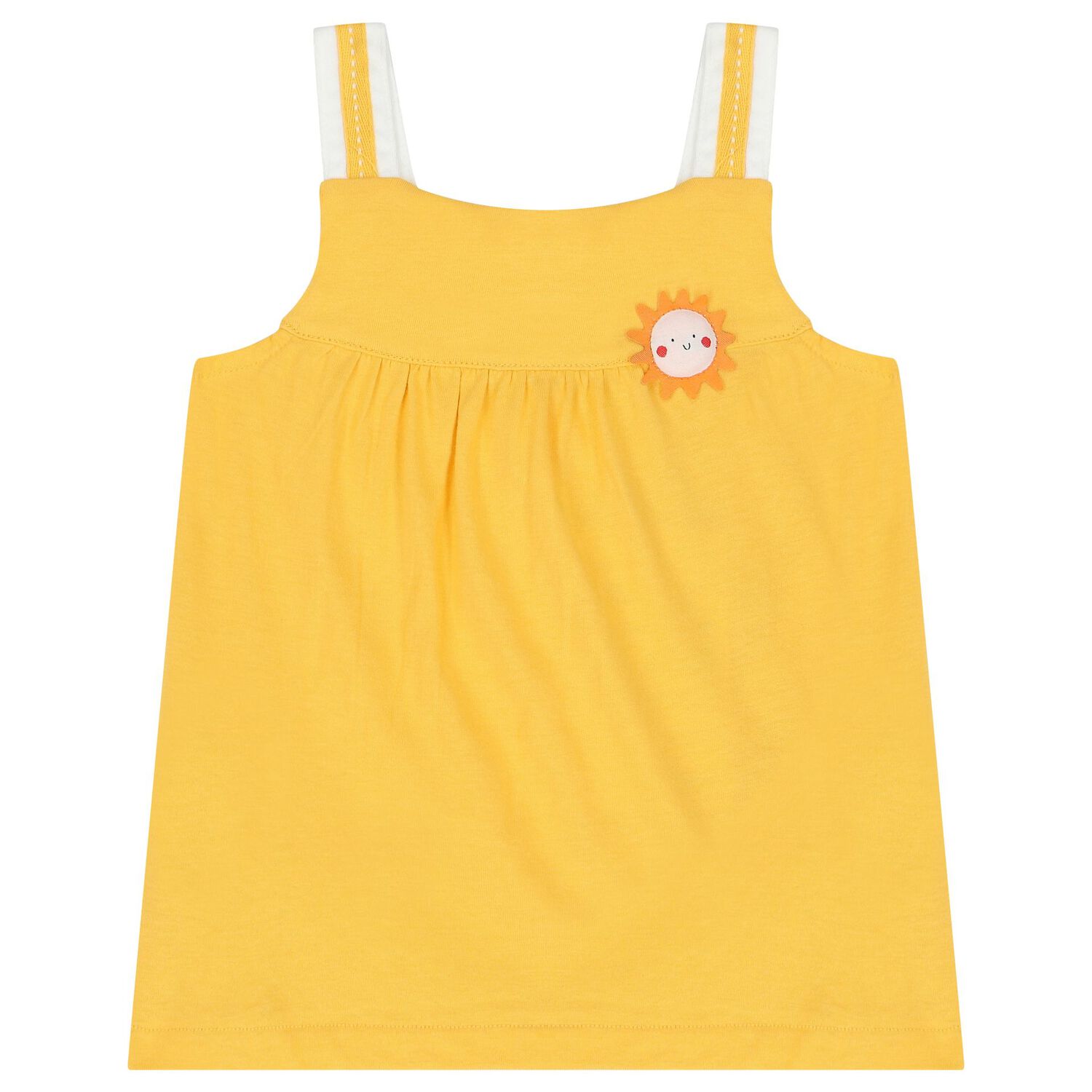 Baby Girls Yellow & White Sunflower Dress Set, 1, hi-res