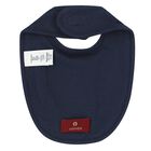 Baby Boys Navy Logo Bib, 1, hi-res