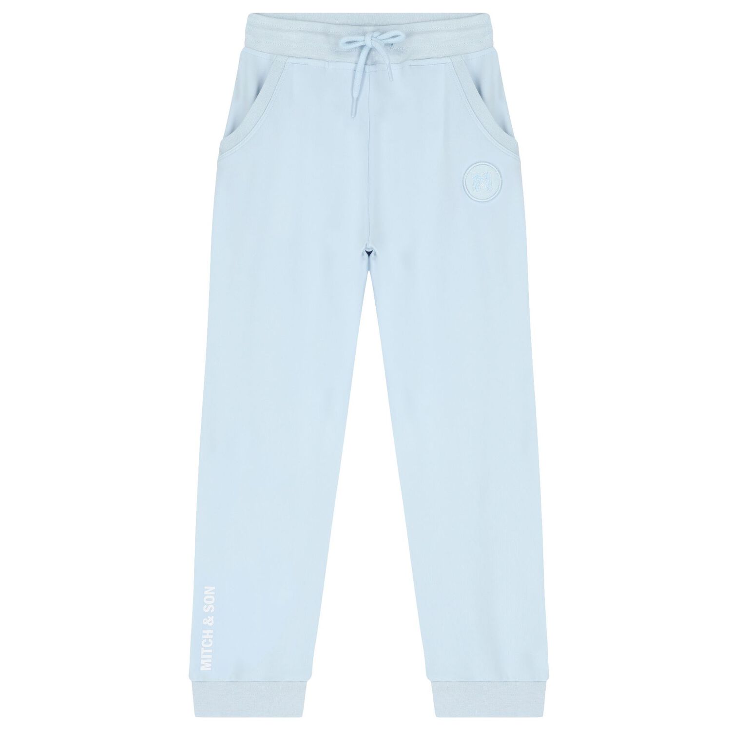 بدلة رياضية أولاد بالشعار باللون الأزرق, 1, hi-res