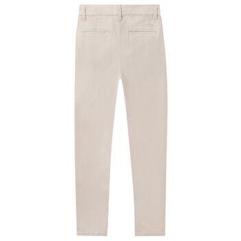Boys Beige Chino Trousers