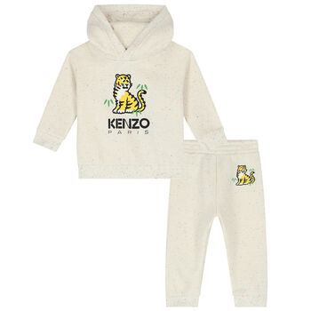 Ivory Tiger Logo Tracksuit Set