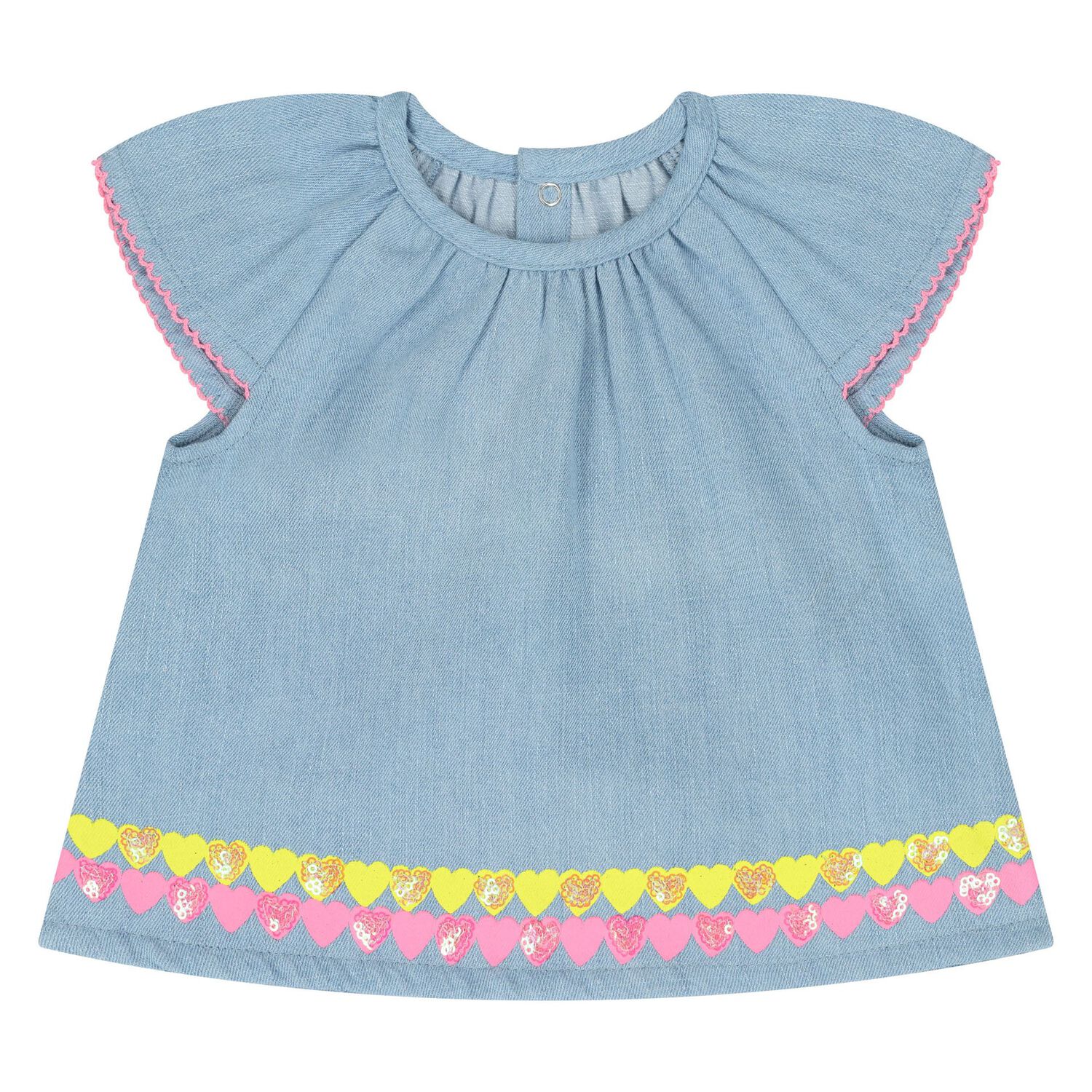 Baby Girls Denim Dress Set, 1, hi-res