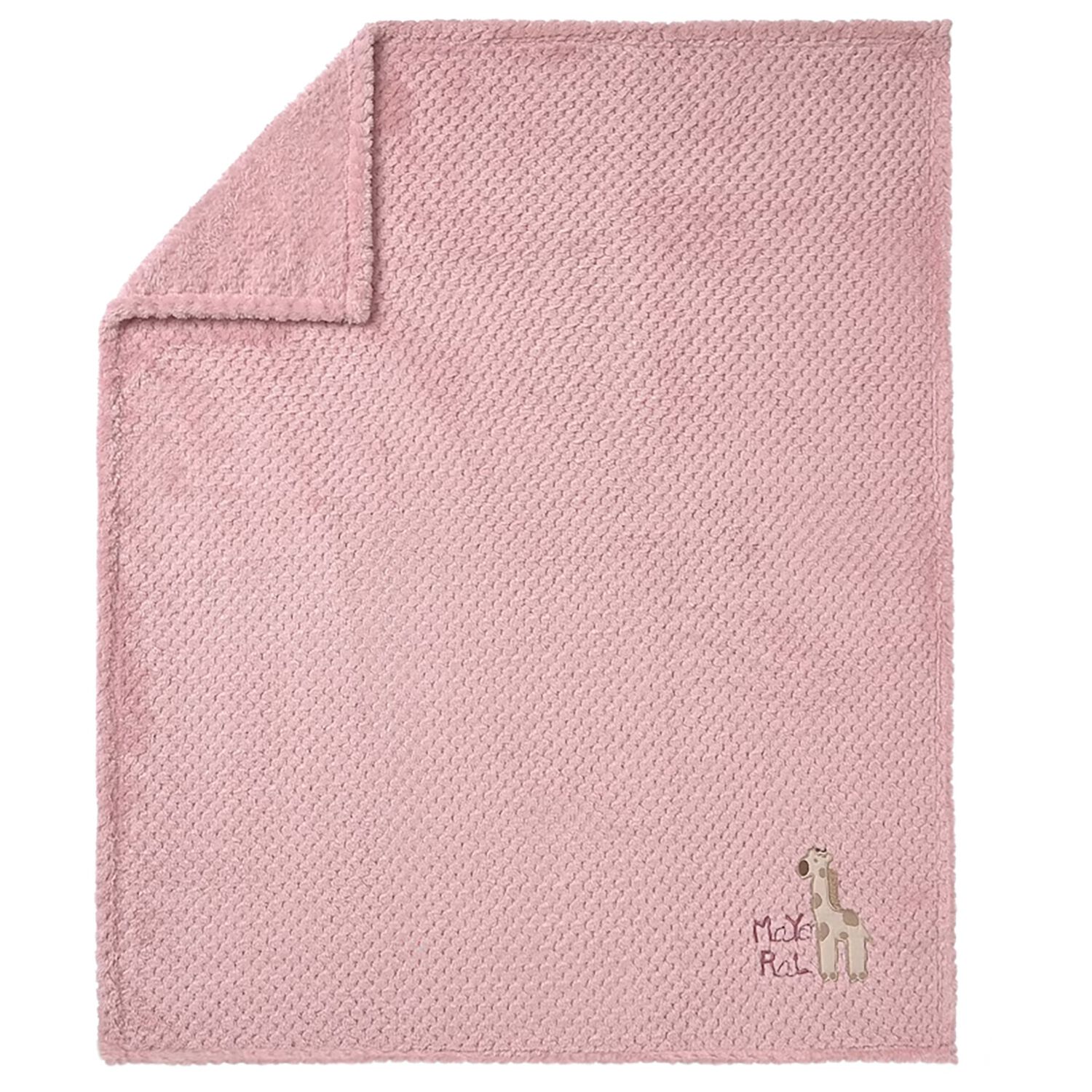 Baby Girls Pink Faux Fur Blanket, 1, hi-res