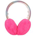 Girls Pink Heart Earmuffs, 1, hi-res