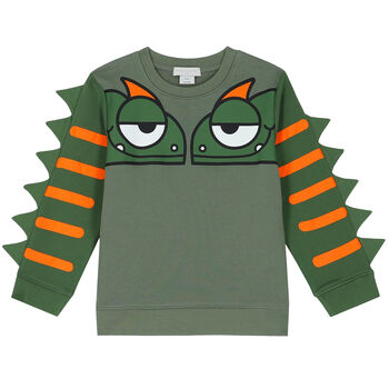 Boys Khaki Green Gecko Sweatshirt