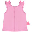 بدله سباحه للبنات مع قبعه باللون الوردى , 2, hi-res