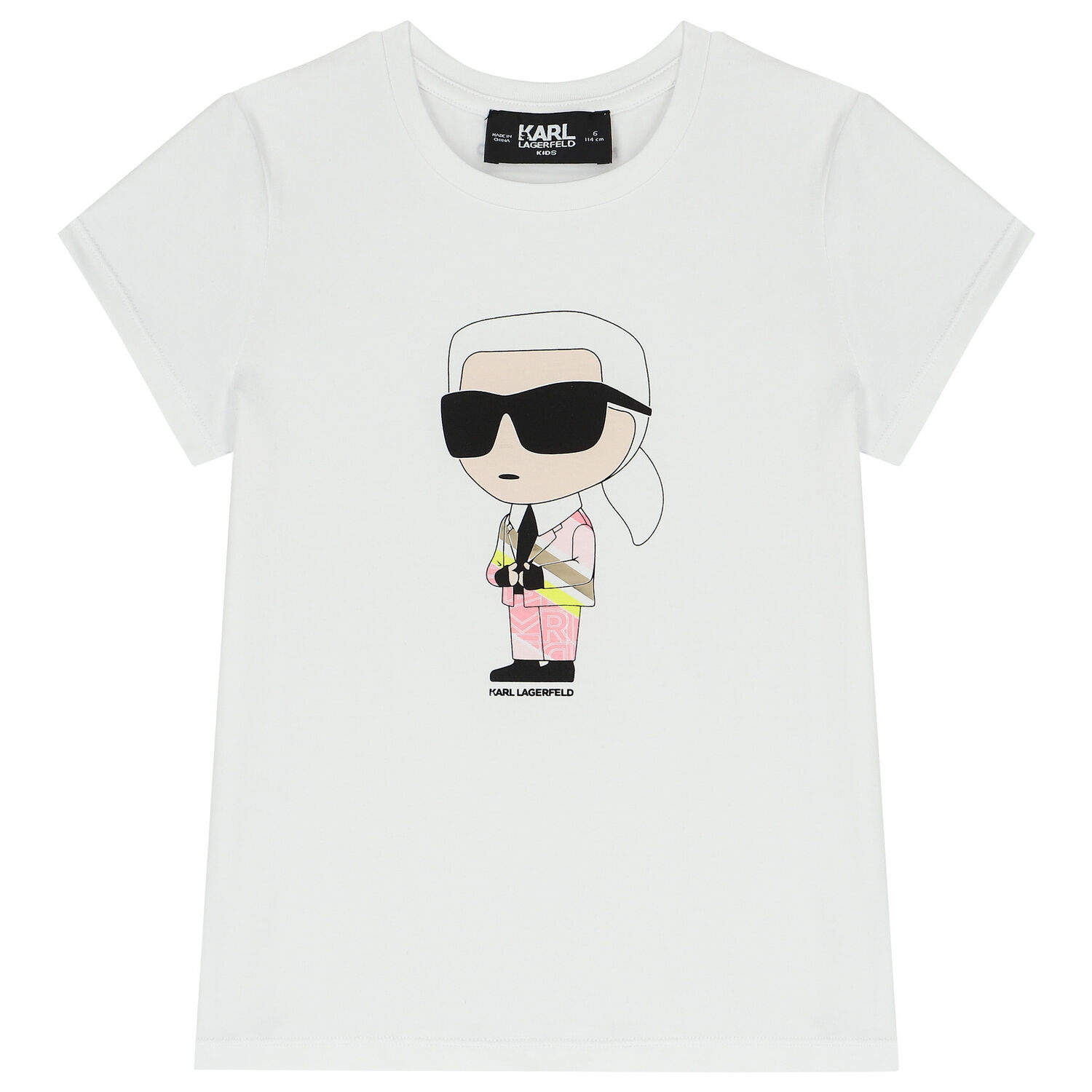 Girls White Logo T-Shirt, 2, hi-res