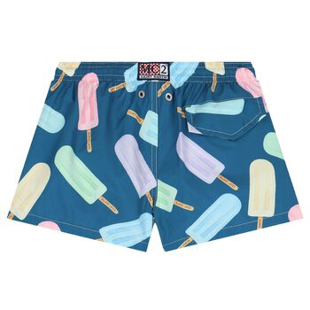 Boys Navy Blue Popsicle Swim Shorts