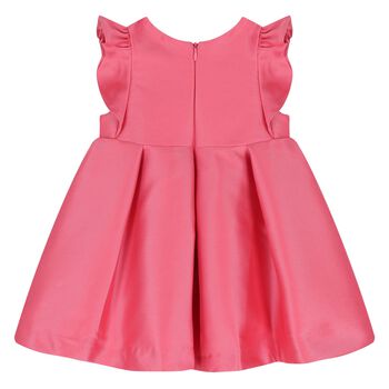 Younger Girls Pink Satin Dress