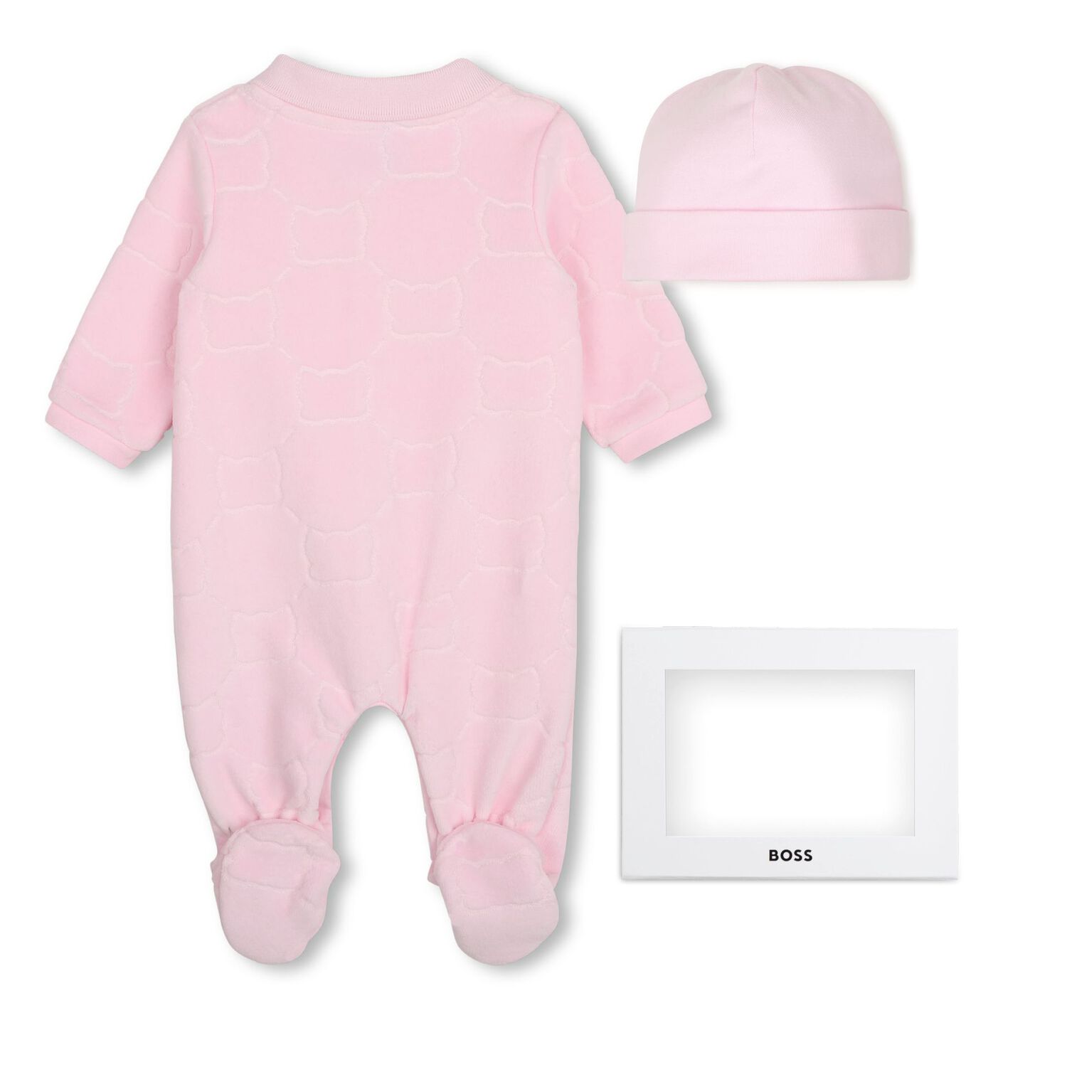 Baby Girls Pink Logo Babygrow Gift Set, 1, hi-res