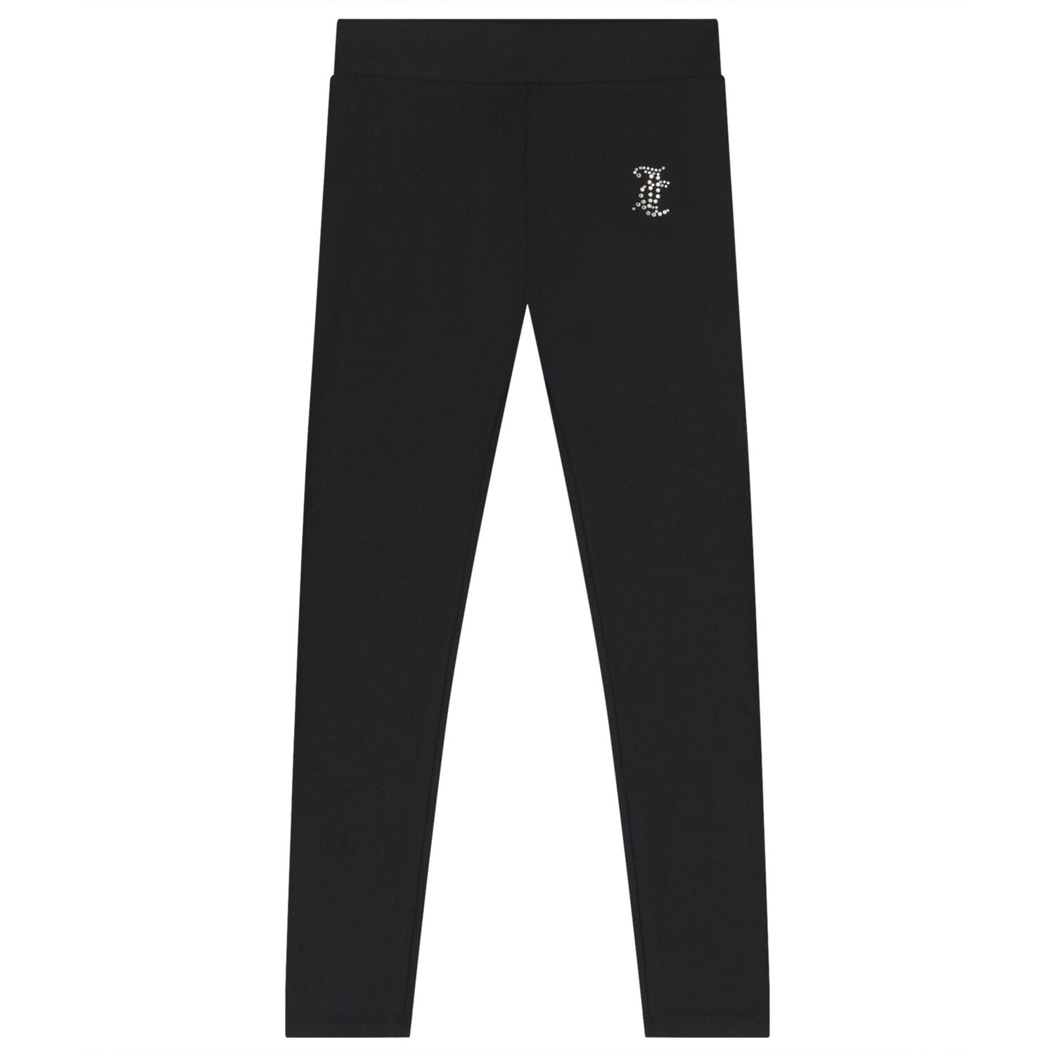 Girls White & Black Crystal Embellished Diamant&eacute; Logo Leggings Set, 1, hi-res