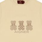 Girls Beige Teddy Bear Logo T-Shirt, 2, hi-res