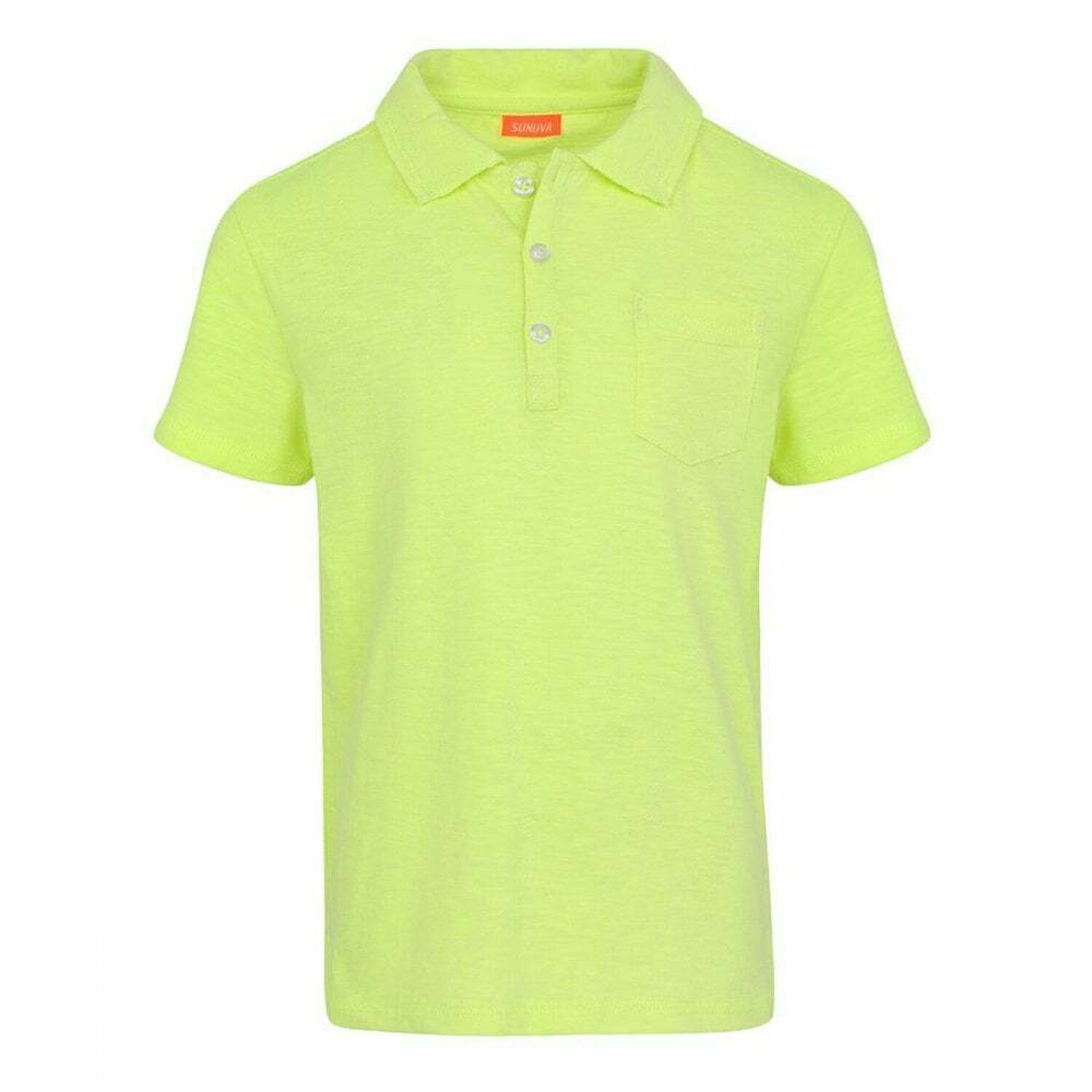 Boys Neon Yellow Polo Shirt, 1, hi-res
