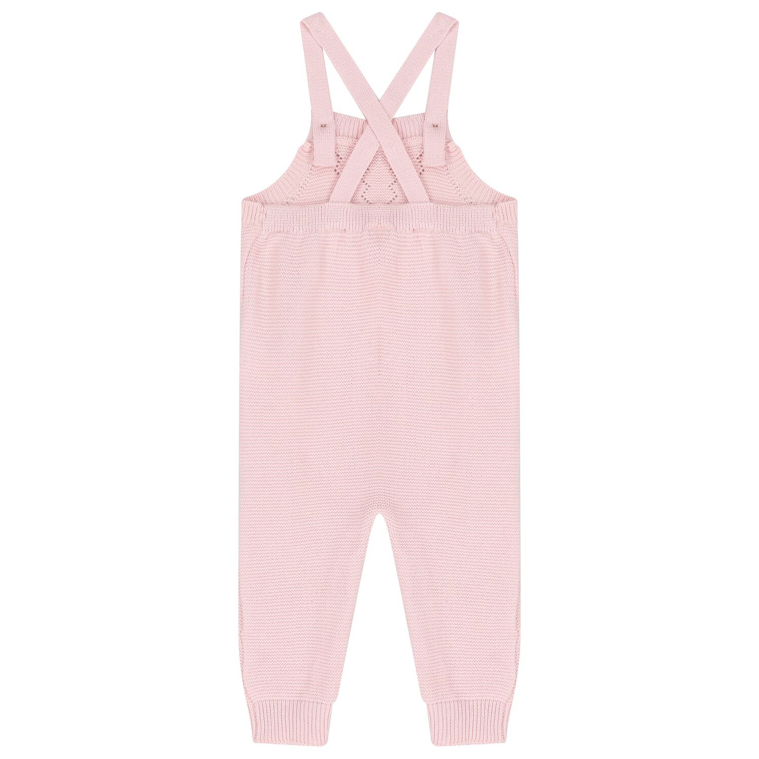 Baby Girls White & Pink Dungaree Gift Set, 1, hi-res