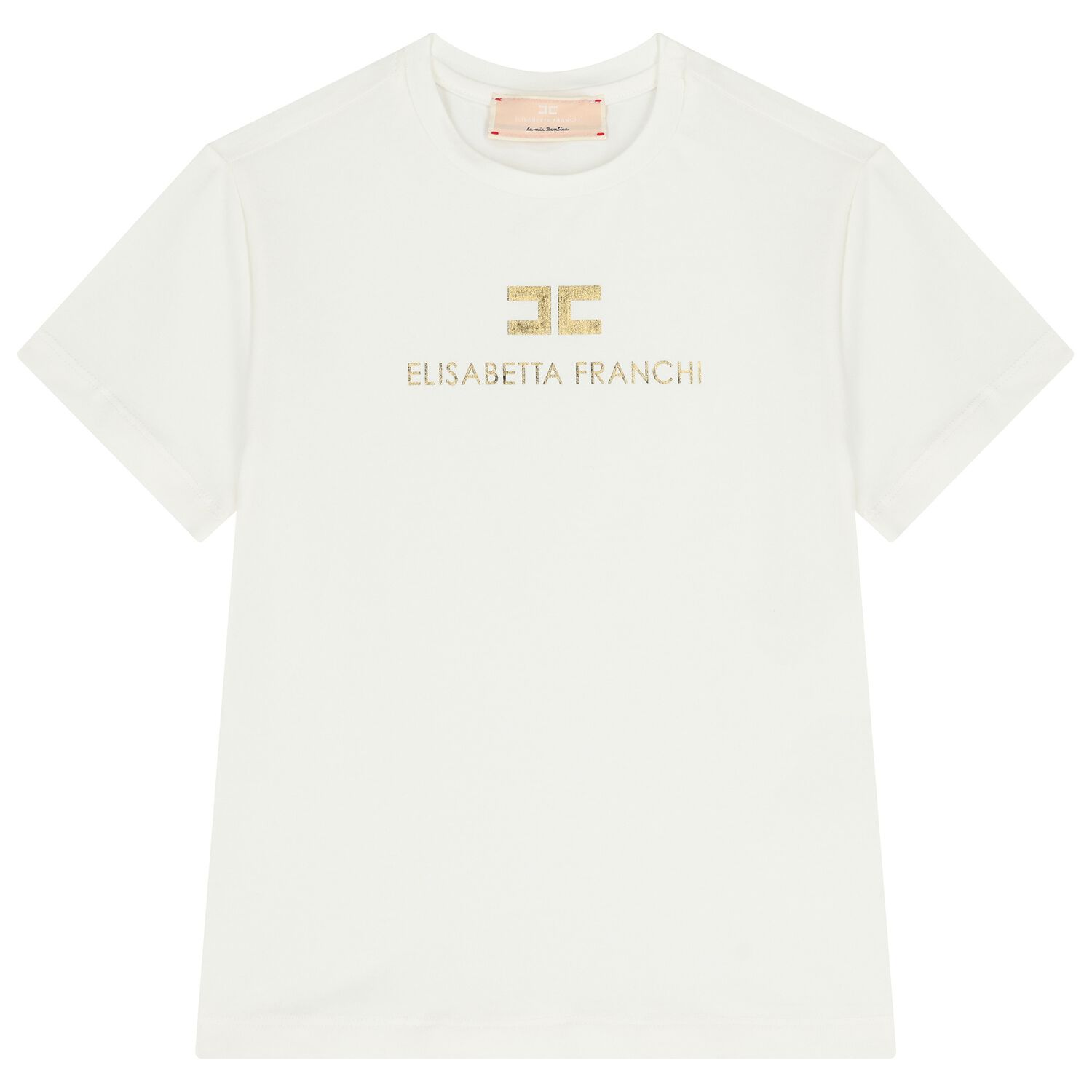 تيشيرت باللون أبيض بشعار للبنات, 1, hi-res