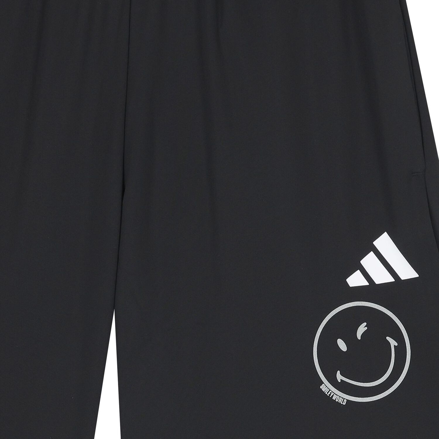 Black Smiley Logo Shorts, 1, hi-res