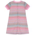 Girls Aqua & Pink Lace Dress, 1, hi-res