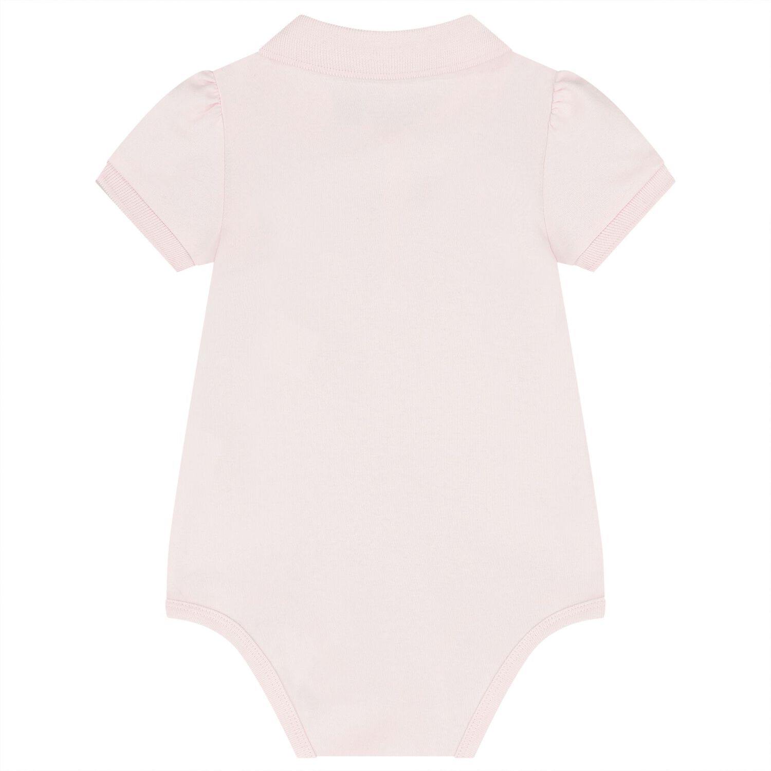 Baby Girls Pink Logo Bodysuit, 1, hi-res