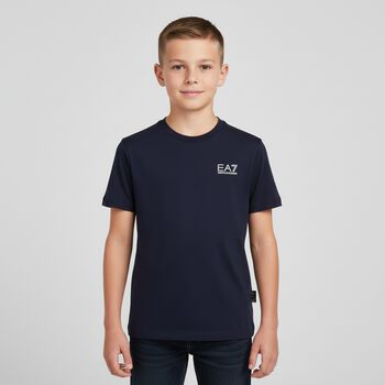 Boys Navy Blue Logo T-Shirt