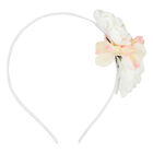 Girls White Flower Headband, 3, hi-res