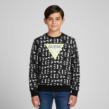 Boys Black Logo Sweatshirt