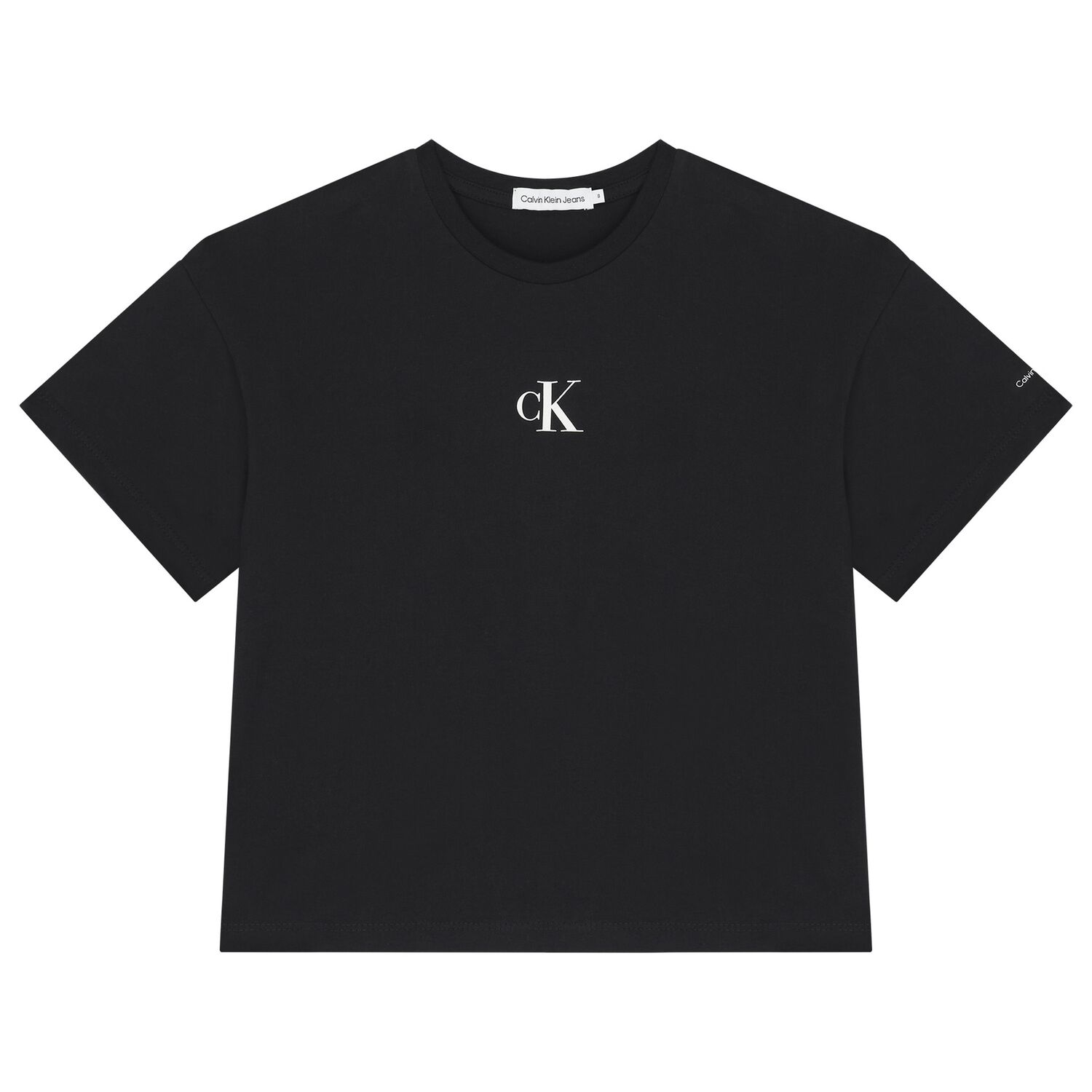 تيشيرت بنات بالشعار باللون الاسود, 1, hi-res image number null